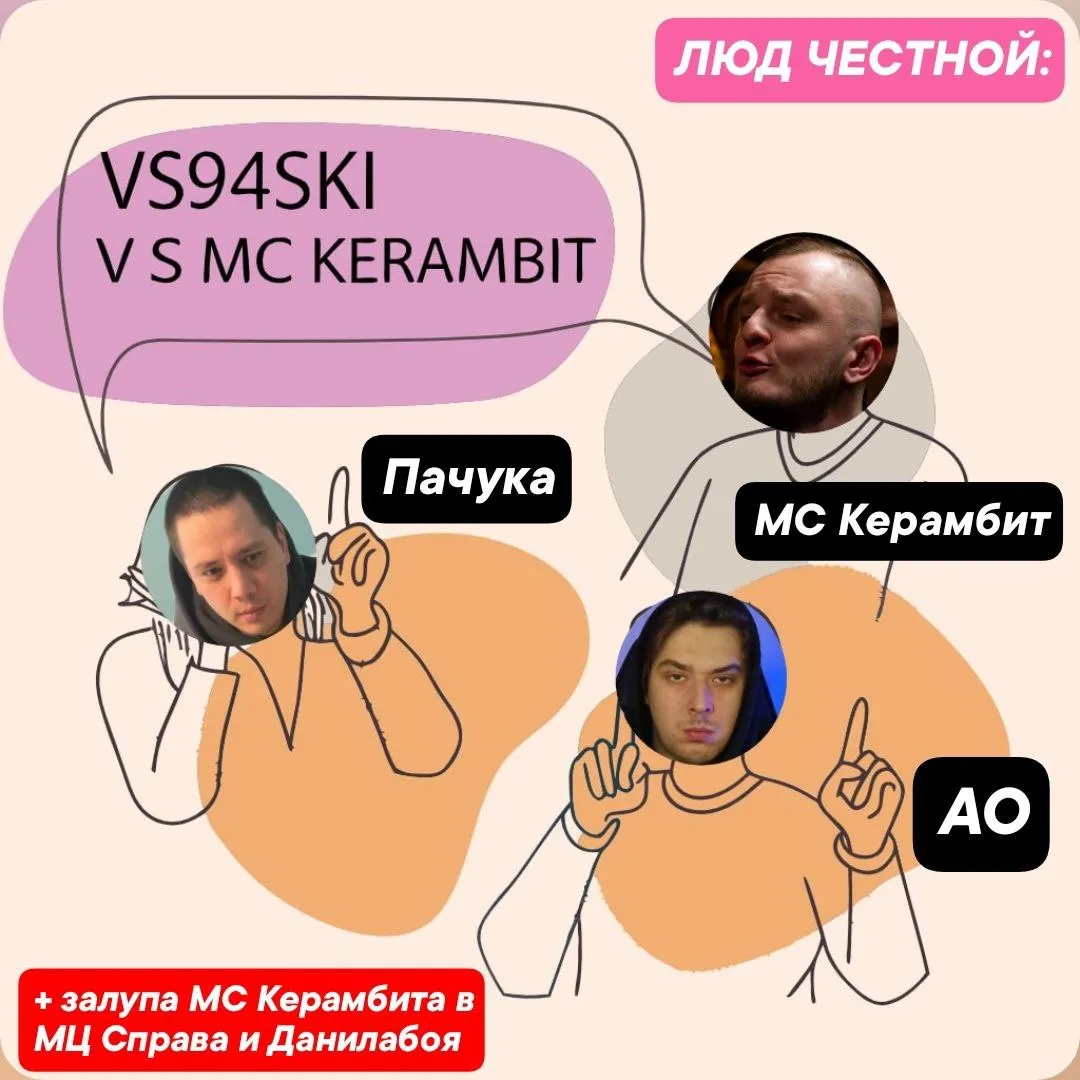 ЧТО ДУМАЕТ ЛЮД ЧЕСТНОЙ О БАТТЛЕ ВСЯЧЕСКИ - МС КЕРАМБИТ?!