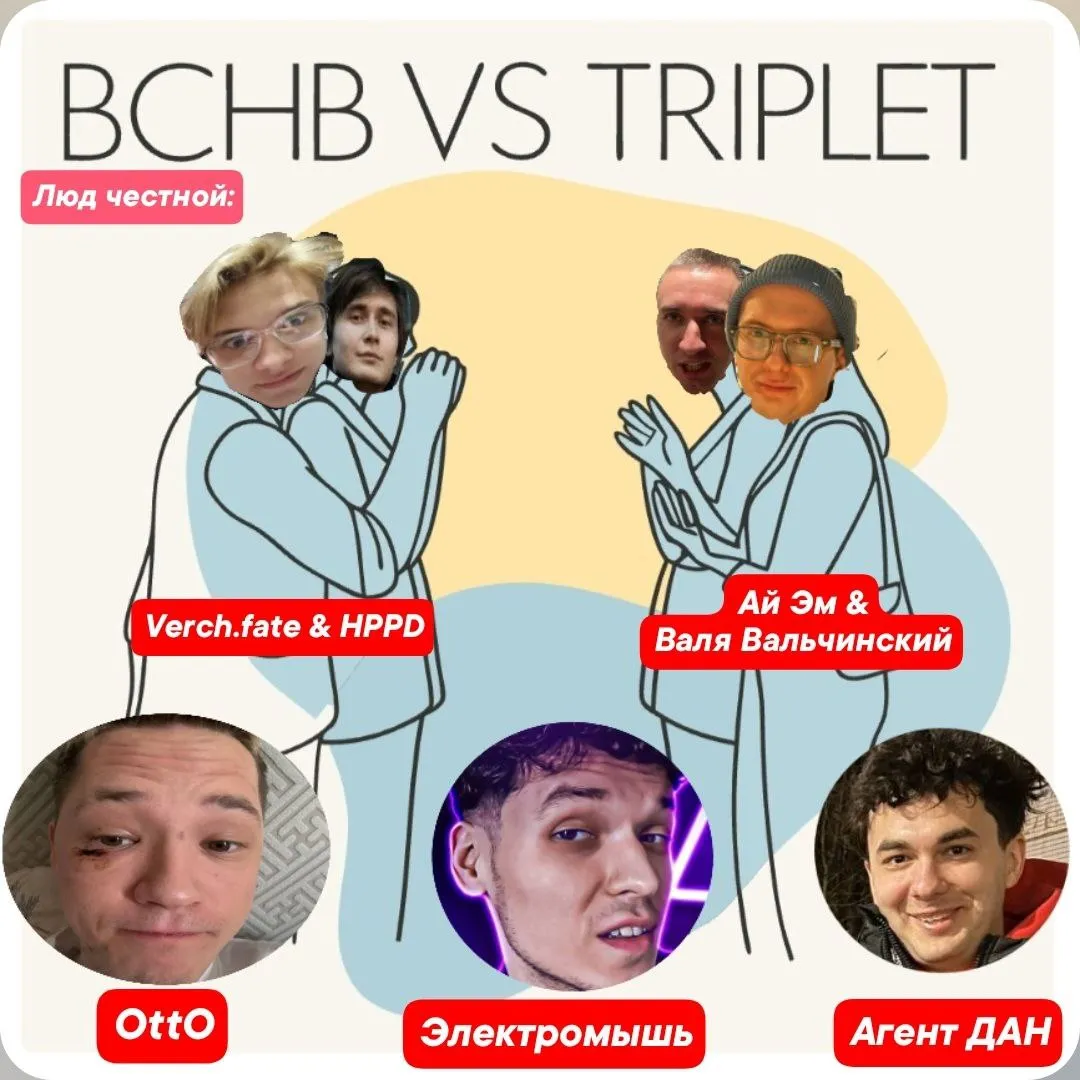 ЧТО ДУМАЕТ ЛЮД ЧЕСТНОЙ О БАТТЛЕ БЧБ VS ТРИПЛЕТ?